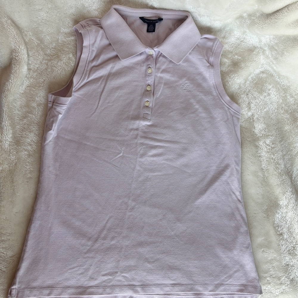 Tommy Hilfiger Light Purple Sleeveless Shirt | Size L